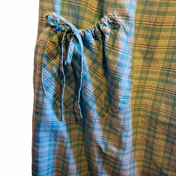 #4476 Vintage Anthony Richards Blue checkerd housecoat size XL - Picture 3 of 7